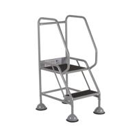 5 Star UK Domed Feet Anti-Slip 2 Tread Steps Grey FS687747