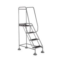 5 Star UK Domed Feet Anti-Slip 4 Tread Steps Grey FS687753
