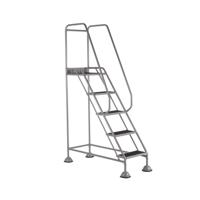 5 Star UK Domed Feet Anti-Slip 5 Tread Steps Grey FS687754