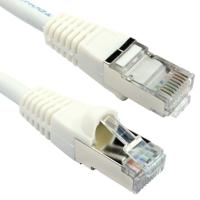 5 Star Category 6A SSTP Patch Snagless Cable 0.5m White FS711372
