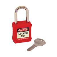 5 Star Standard Shackle Safety Lockout Padlock Red FS712543