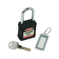 5 Star Standard Shackle Safety Lockout Padlock Black FS712547