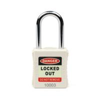 5 Star Standard Shackle Safety Lockout Padlock White FS712549