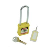 5 Star Long Shackle Safety Lockout Padlock Yellow FS712552