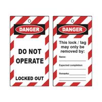 5 Star Double Sided Do Not Operate Tags Red/White Pack of 10 FS712582