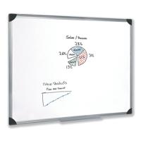 5 Star Whiteboard Drywipe Magnetic with Pen Tray and Aluminium Trim 1200x900mm 908441