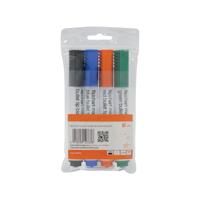 5 Star Office Flipchart Marker Bullet Tip Water-based 2mm Line Wallet Assorted Colours (Pack of 4)