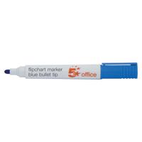 5 Star Flipchart Marker Bullet Tip Water-based 2mm Line Wallet Assorted (Pack of 4) 909922