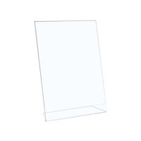 5 Star Office Sign Holder Portrait Slanted A4 Clear