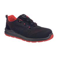 Portwest Portwest Compositelite Wire Lace Safety Trainer Knit S1P 47 Blk/Red