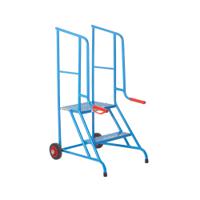 Climb-It Loading Step 2 Tread Open Back Powder Coated Blue SLS02P