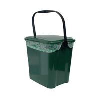 Kitchen Waste Caddy Bin Recyclable Polypropylene 10 Litre Moss Green GDURBA10KC