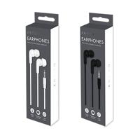 Earphones with Jack Port White/Black Pack of 24 ELE12588