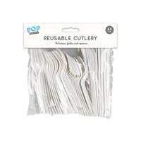 Reusable Plastic Cutlery x48 Pack of 24 PAR5940