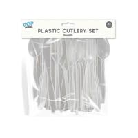 Reusable Plastic Cutlery Set x48 Pack of 24 PAR6442OB
