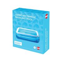 Jumbo Rectangular Paddling Pool 2x1.45x0.46m Pack of 4 TOY8200OB