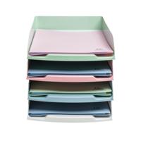 Exacompta Autentik Letter Trays A4+ Assorted (Pack of 4) 111303SETD