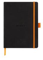 Clairefontaine Rhodiarama Italian Leatherette Meeting Book A5+ Black 117782C