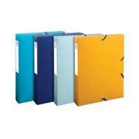 Exacompta Bee Blue Box File 40mm Spine PP A4 Assorted (Pack of 8) 59140E