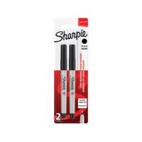 Sharpie Permanent Marker Ultra Fine Black Pack of 2 1985878
