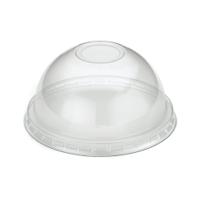 Domed Lid with Hole Recyclable PET 9oz/80mm Clear (Pack of 1000) R11012