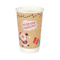Go-Pak Double Wall Christmas Icons Hot Cup 16oz Pack of 500 XQ04144XM