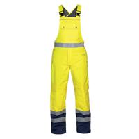 Hydrowear Utting SNS High Visibility Waterproof Bib and Brace Saturn Yellow/Navy Blue S