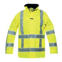 Hydrowear Italie High Visibility Parka with Glow in the Dark GIS Tape Saturn Yellow L HYD131001SYL