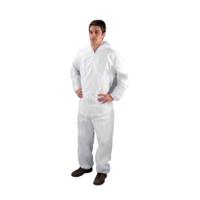 Single Use Non-Woven Coverall Medium 40-44 Inch White DC03