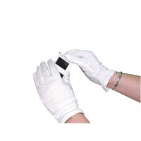 White Knitted Cotton Medium Gloves (Pack of 10) BTJ146