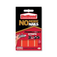 No More Nails Permanent Adhesive Strip 20x40mm Red (Pack of 10) 1507605