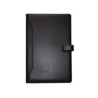 Monolith Leather Look Conference Folder PU with A4 Pad Black 2900