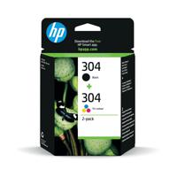 HP 304 Original Ink Cartridge 2-ml Black/Tri-color 3JB05AE