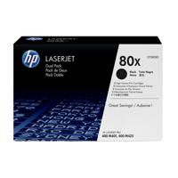 HP 80X Original LaserJet Toner Cartridge High Yield Black 2-pack CF280XD