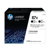 HP 87X Original LaserJet Toner Cartridge High Yield Black 2-pack CF287XD