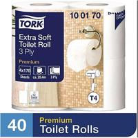 Tork Premium T4 White Extra-Soft Toilet Roll 20m (Pack of 40)