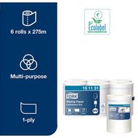 Tork M2 Centrefeed Wiping Paper White Roll 275m (Pack of 6)