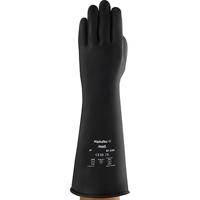 Ansell AlphaTec 87-104 Blk Latex Chemical-Resistant Gloves 9