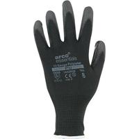 Arco Essentials Black PU-Coated Polyester Work Gloves 6 (Pack of 12)