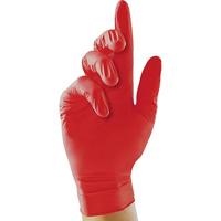 Unigloves Pearl Red Nitrile Disposable Gloves L (Pack of 100)