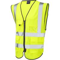 Leo Lynton Yellow Zip-Up Hi-Vis Vest M
