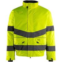Arco Yellow Waterproof Hi-Vis Bomber Jacket M