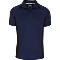 Trojan Contrast Navy/Black Antibacterial Wicking Polo Shirt S