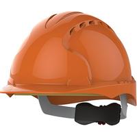 JSP Evo3 Orange Vented Wheel-Ratchet Safety Helmet