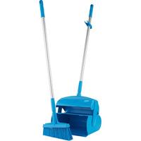 Vikan Blue Closable Lobby Dustpan and Brush