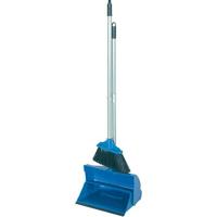 Hillbrush DP10 Blue Long-Handled Dustpan and Brush