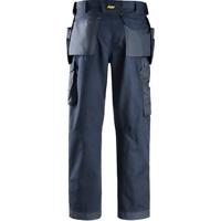 Snickers Workwear Craftsmen 3214 Navy Canvas+ Trousers with Holster Pockets 33S 084