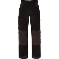 Trojan Men's Black/Grey Multipocket Tradesman Trousers with Kneepad Pockets 32S