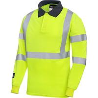 Progarm 5286 Men's Yellow Long-Sleeve Hi-Vis Arc-Polo Shirt M