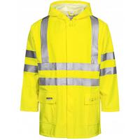 Lyngsoe Rainwear FR-LR255 Yellow Hi-Vis Flame-Retardant Jacket M